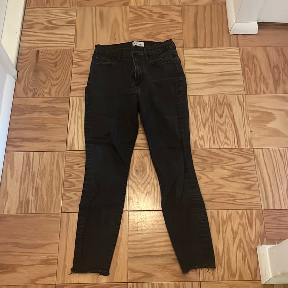 Frame black skinny jeans, 29